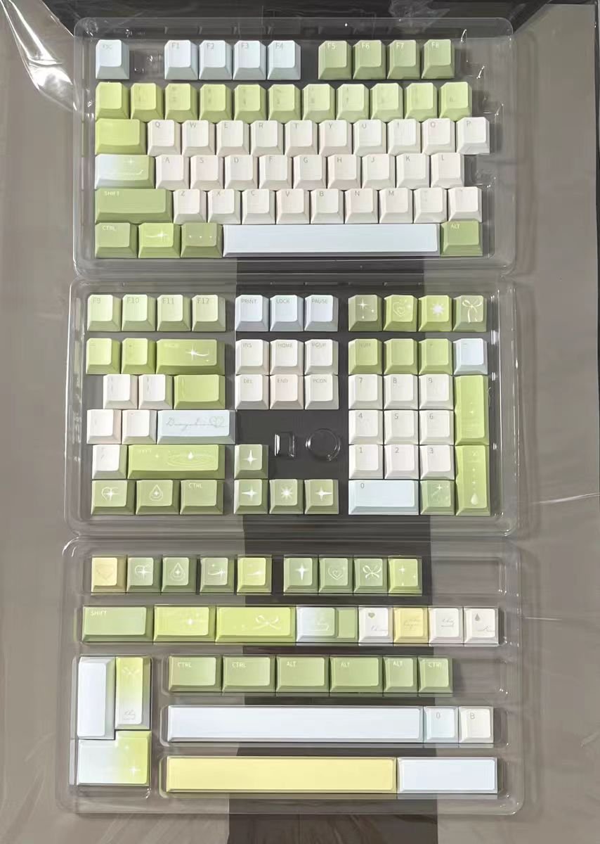 Love Rain - Themed Matcha Green Keycap Set
