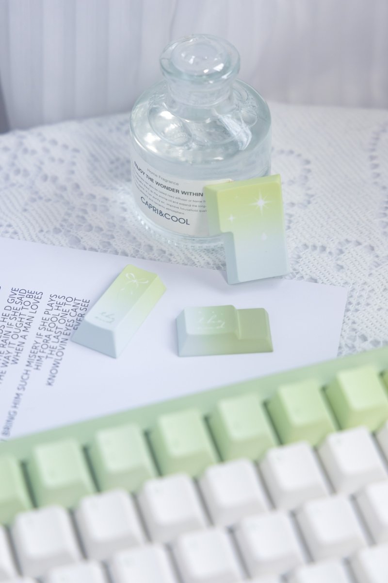 Love Rain - Themed Matcha Green Keycap Set