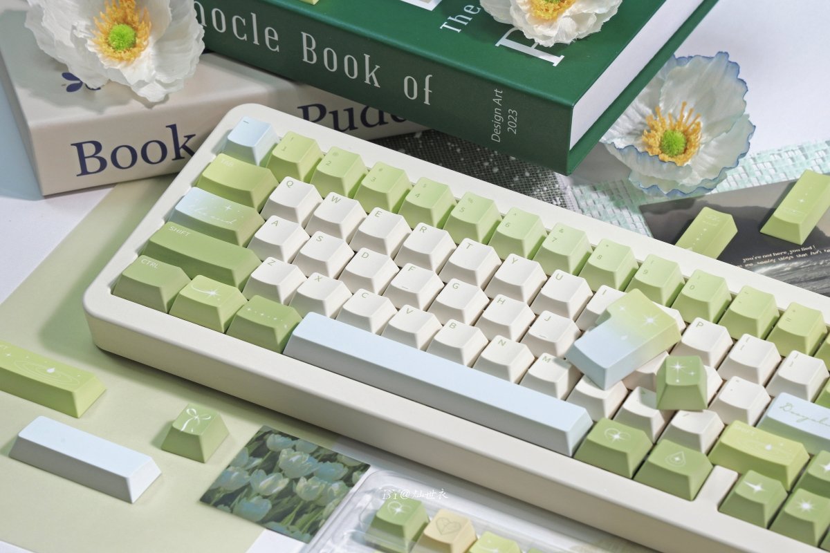 Love Rain - Themed Matcha Green Keycap Set