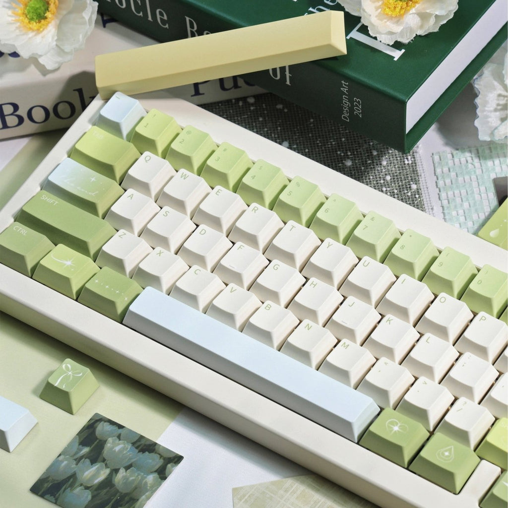 Love Rain - Themed Matcha Green Keycap Set