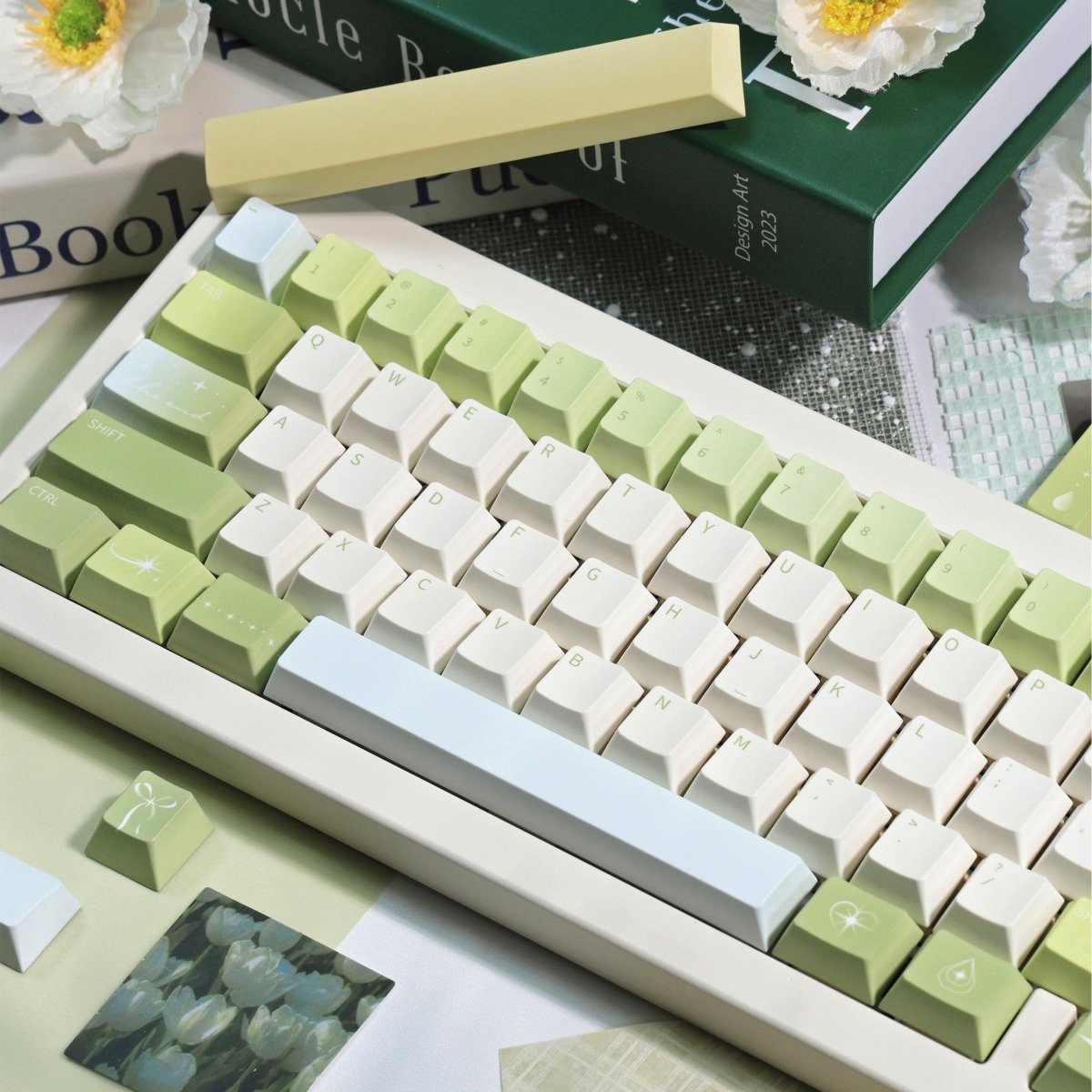Love Rain - Themed Matcha Green Keycap Set