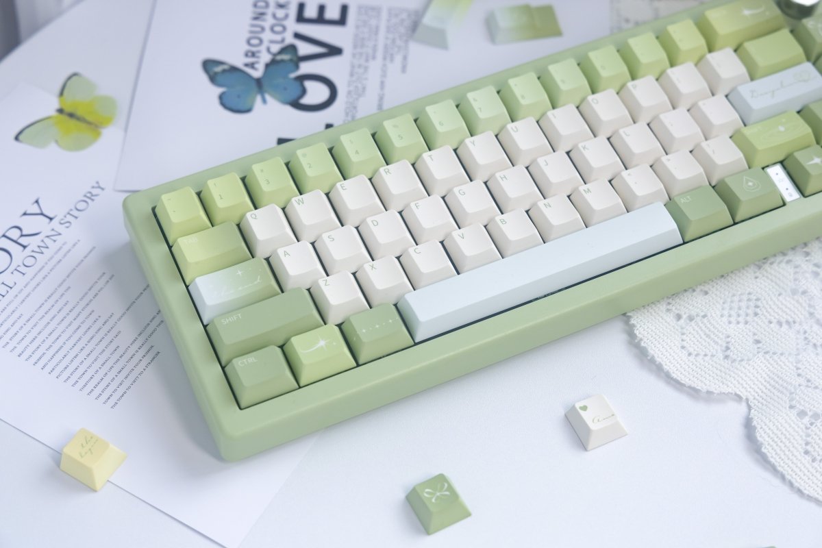 Love Rain - Themed Matcha Green Keycap Set