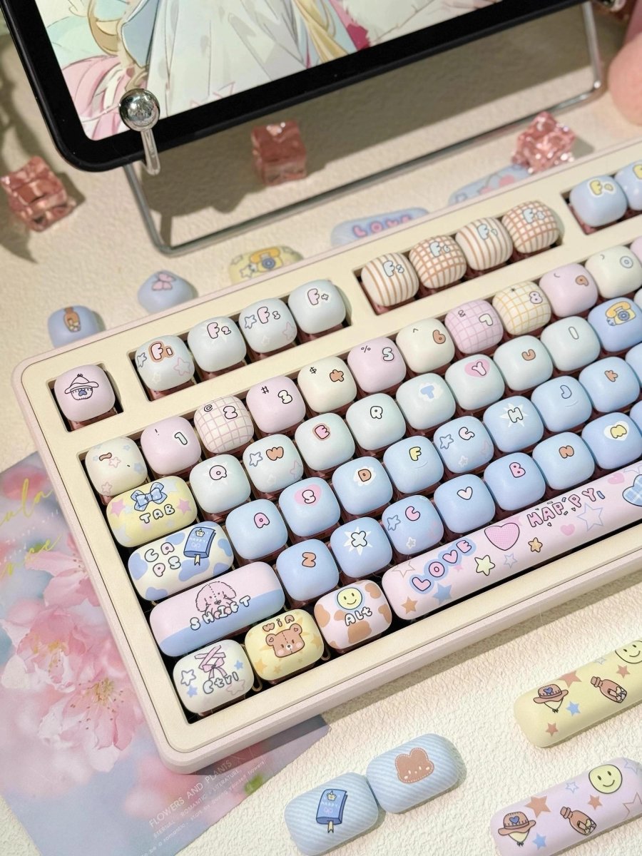 Love Theme Round Keycap Set - KeyArtisan®