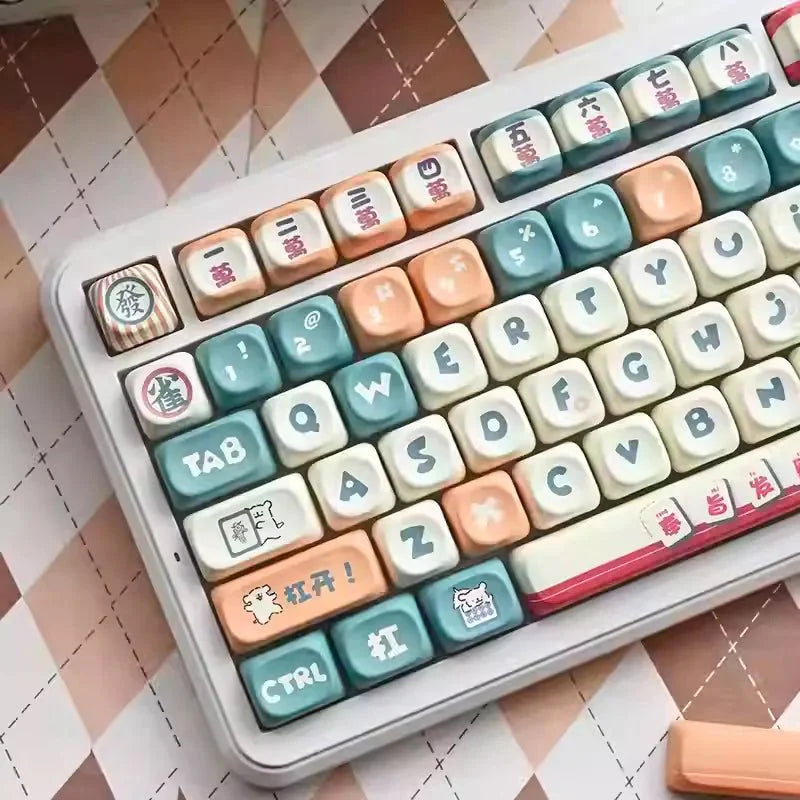 Mahjong Puppy Theme Keycap Set