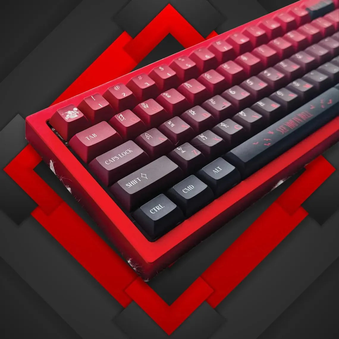 "New Blood" Artisan Red Gradient Keycap Set