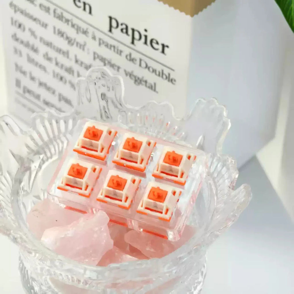 Orange Cat Linear Switch – Smooth Typing & Gaming Feel