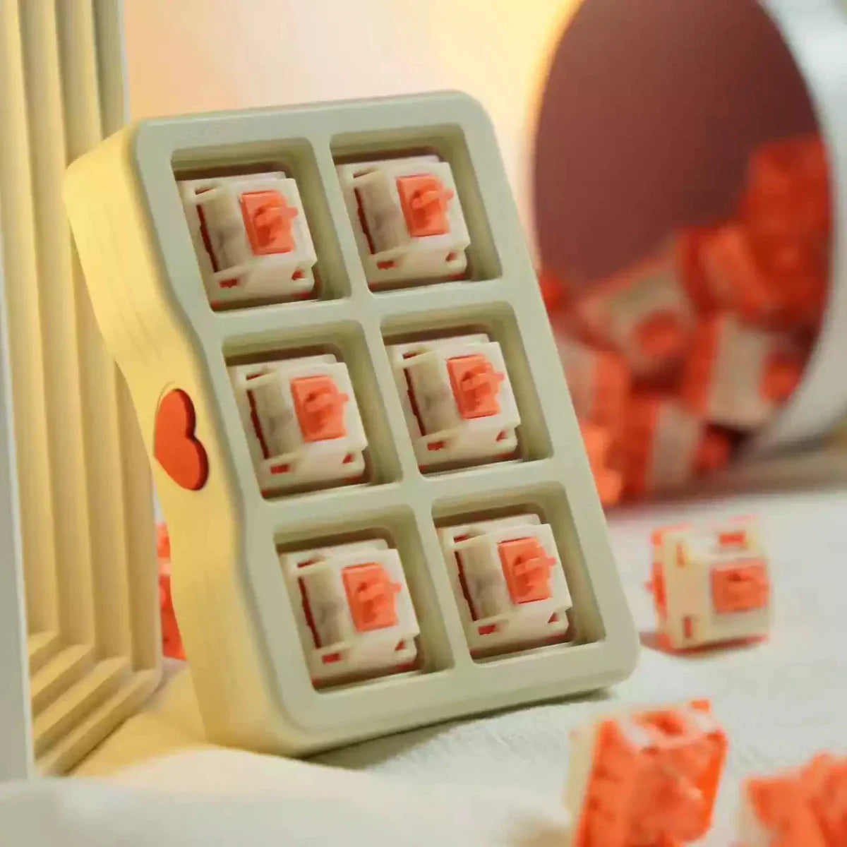 Orange Cat Linear Switch – Smooth Typing & Gaming Feel