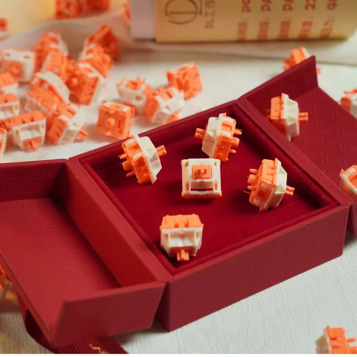 Orange Cat Linear Switch – Smooth Typing & Gaming Feel