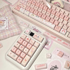 Pink Cat Theme Keycap Set