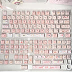 Pink Cat Theme Keycap Set