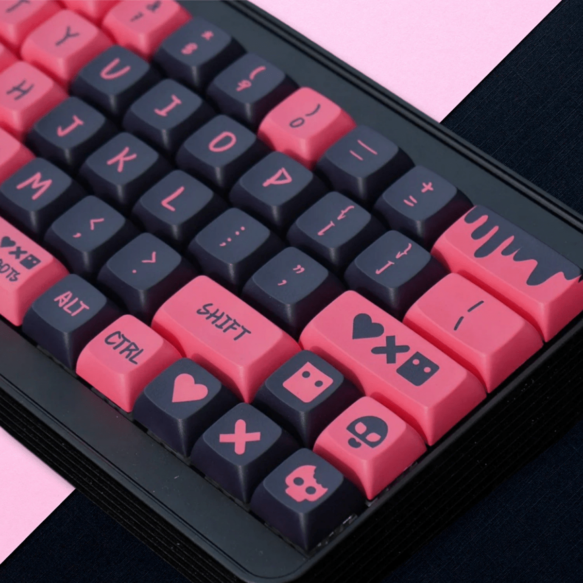 Pink Love Death & Robots Theme Keycap Set