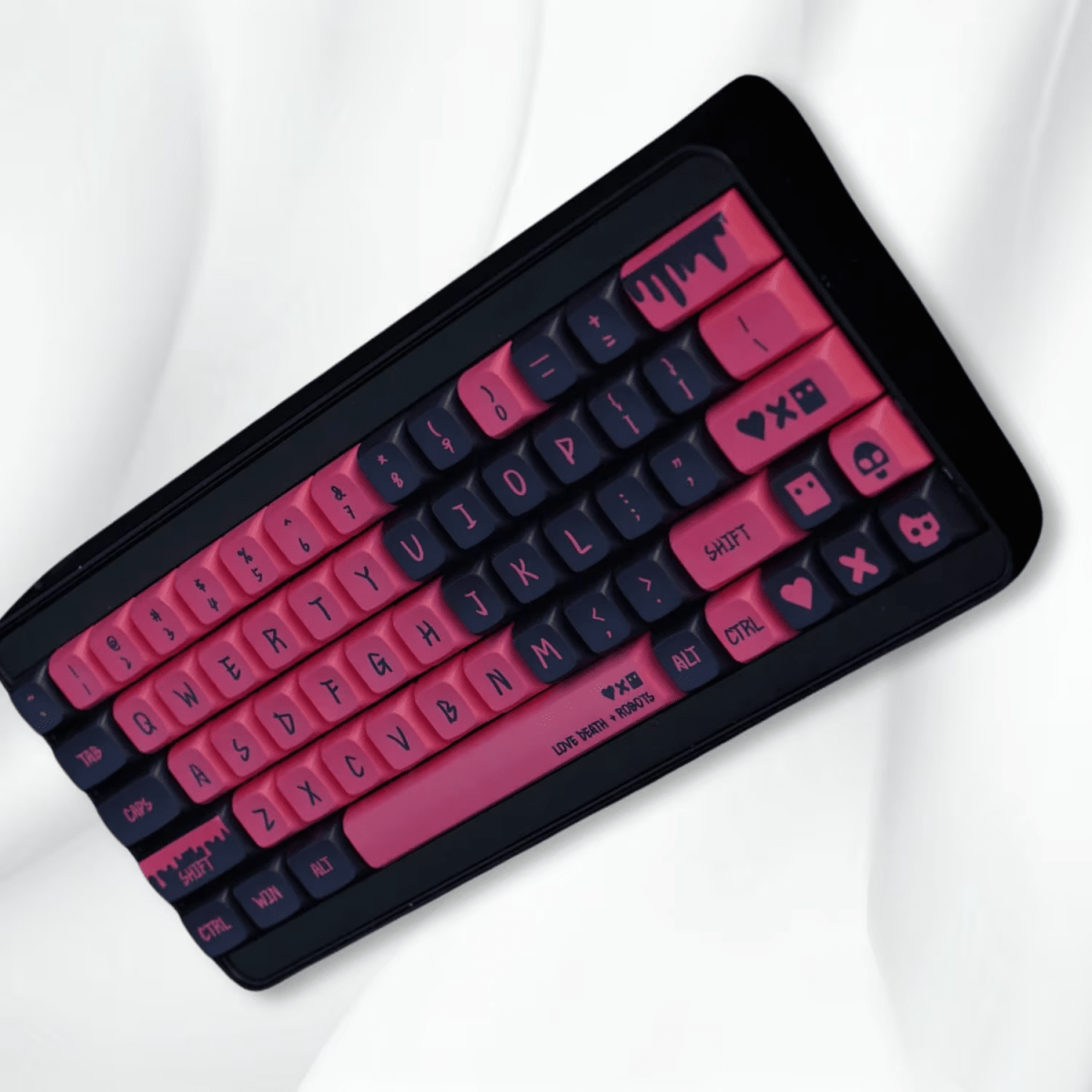 Pink Love Death & Robots Theme Keycap Set