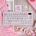 Pixel Miffy Bunny Theme Pink Keycap Set