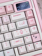 Pixel Miffy Bunny Theme Pink Keycap Set