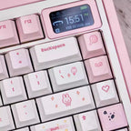 Pixel Miffy Bunny Theme Pink Keycap Set