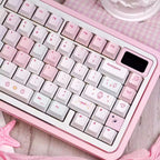 Pixel Miffy Bunny Theme Pink Keycap Set