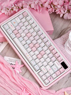 Pixel Miffy Bunny Theme Pink Keycap Set