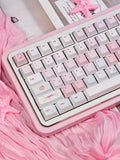 Pixel Miffy Bunny Theme Pink Keycap Set