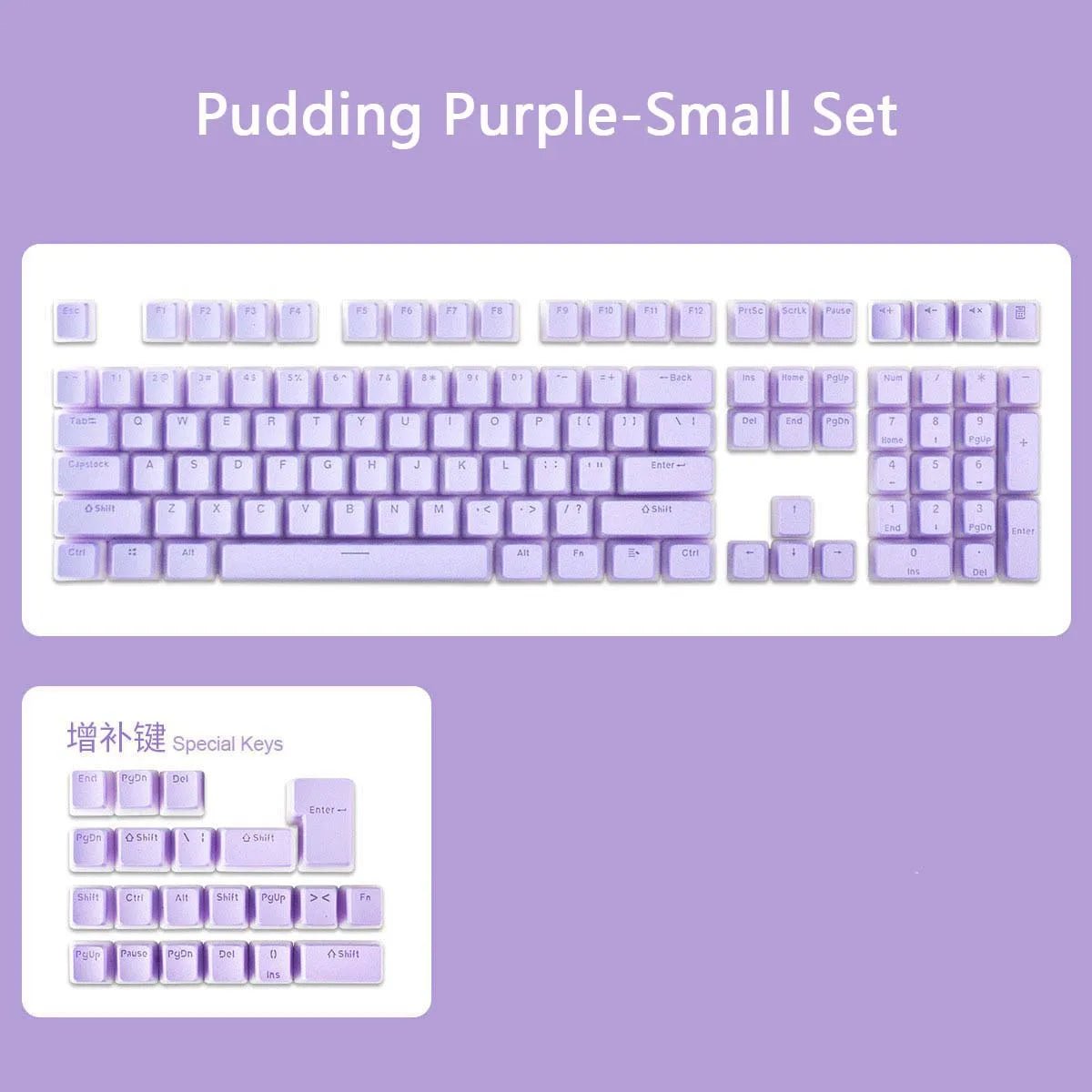Pudding Backlit PBT OEM ISO Keycap Set