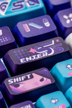 Purple Cool Gaming Theme PBT ISO Keycap Set