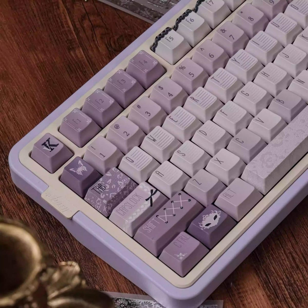 Purple Violet Theme Artisan Keycap Set
