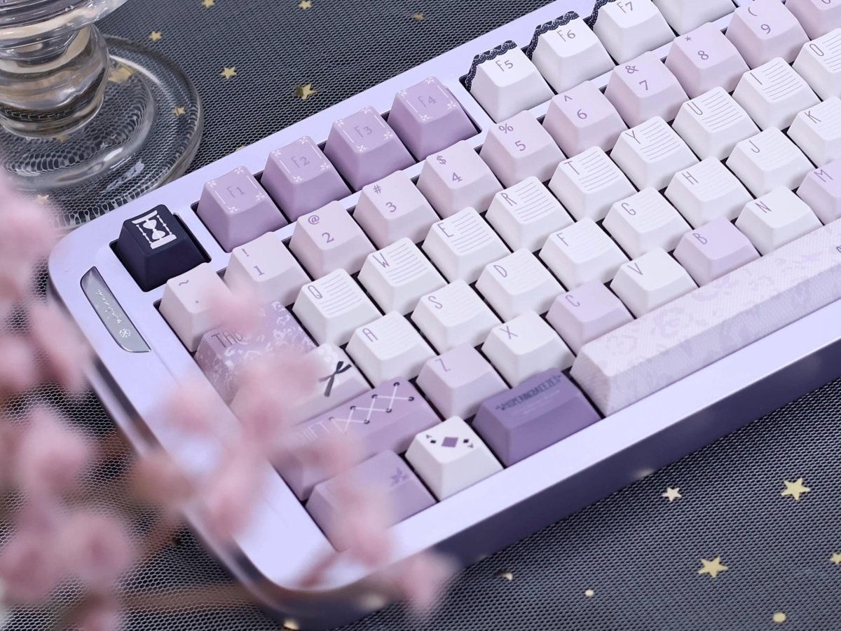Purple Violet Theme Artisan Keycap Set