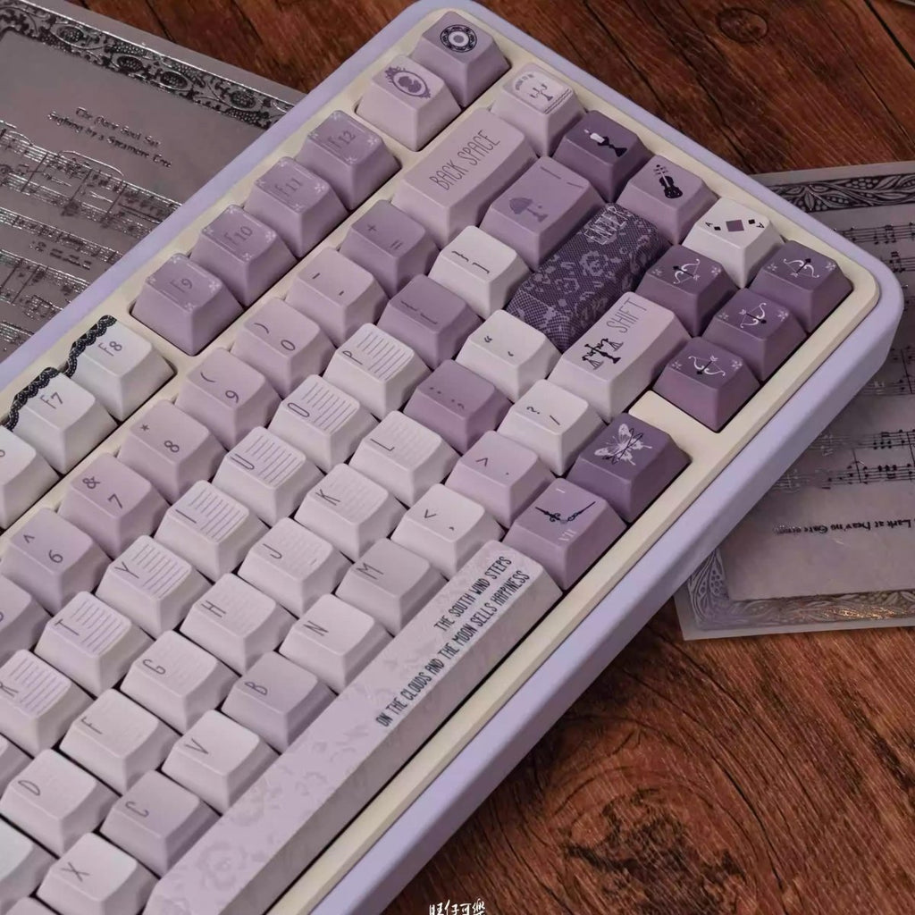 Purple Violet Theme Artisan Keycap Set