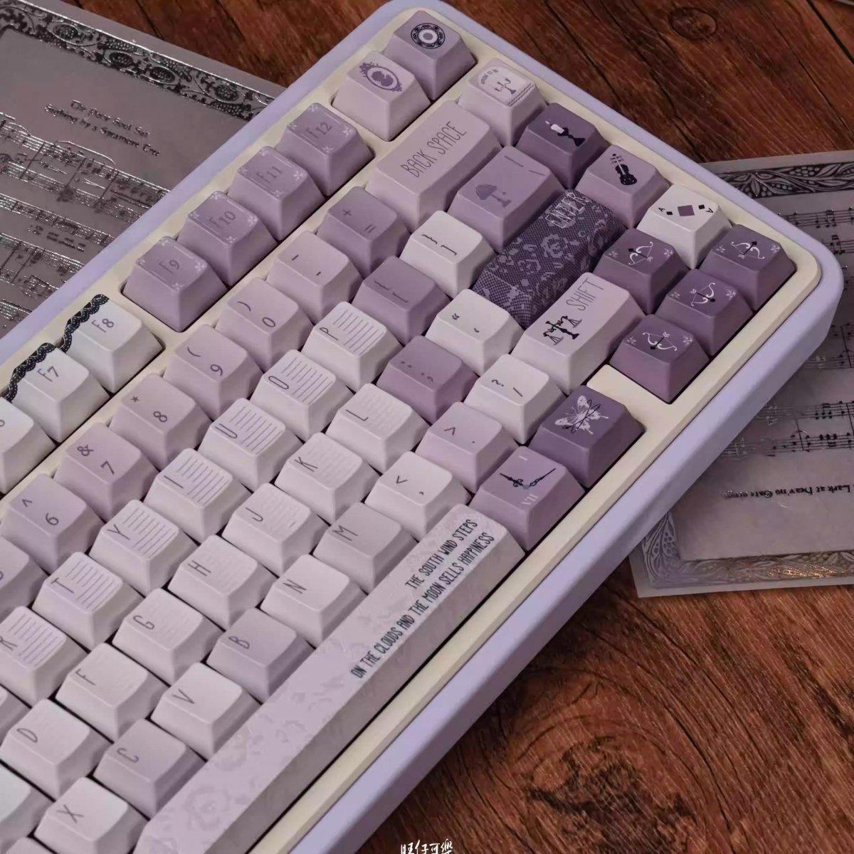 Purple Violet Theme Artisan Keycap Set