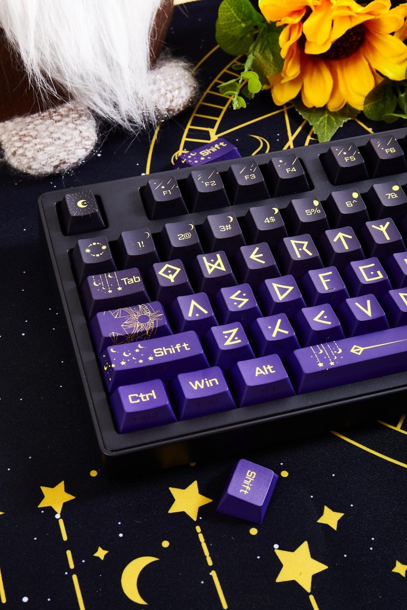 Purple Zodiac Theme Gradient Keycap Set