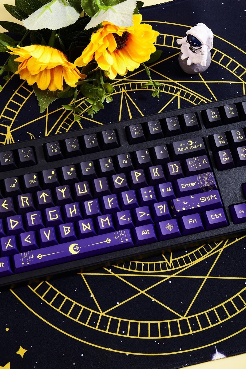 Purple Zodiac Theme Gradient Keycap Set