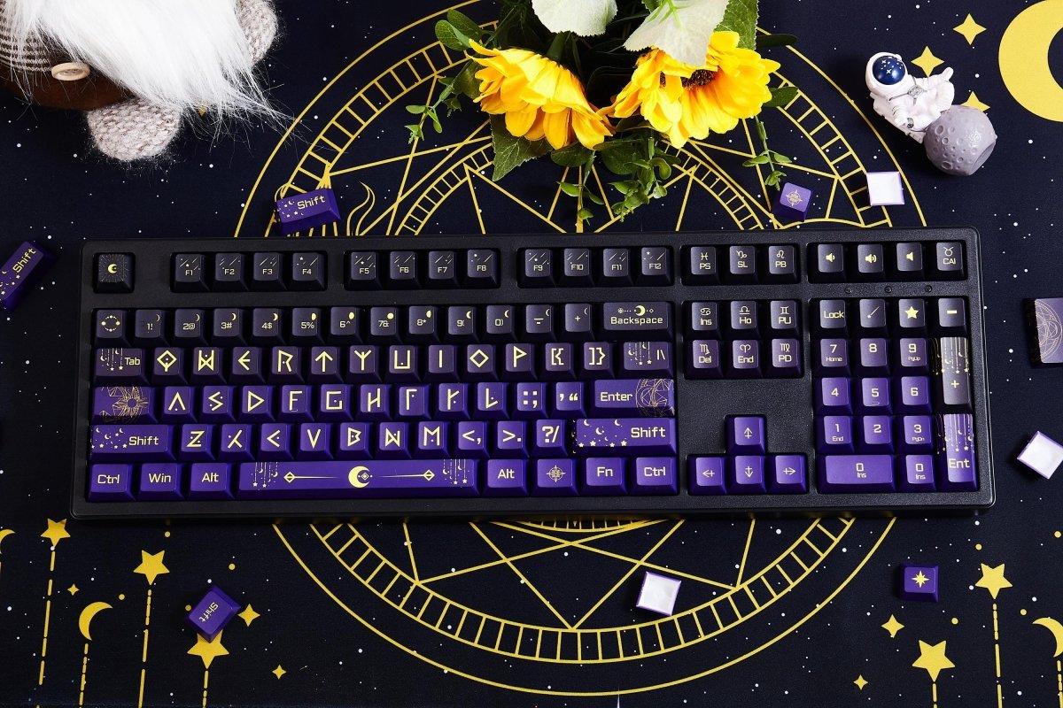 Purple Zodiac Theme Gradient Keycap Set