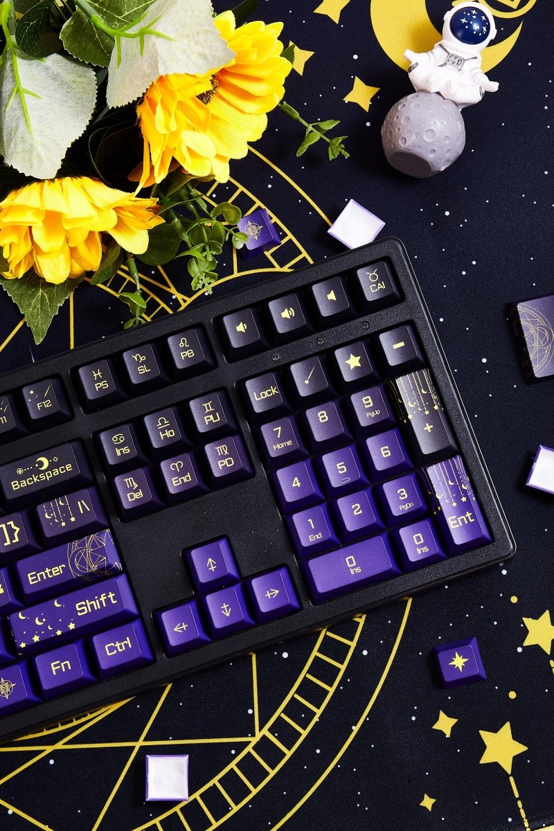 Purple Zodiac Theme Gradient Keycap Set