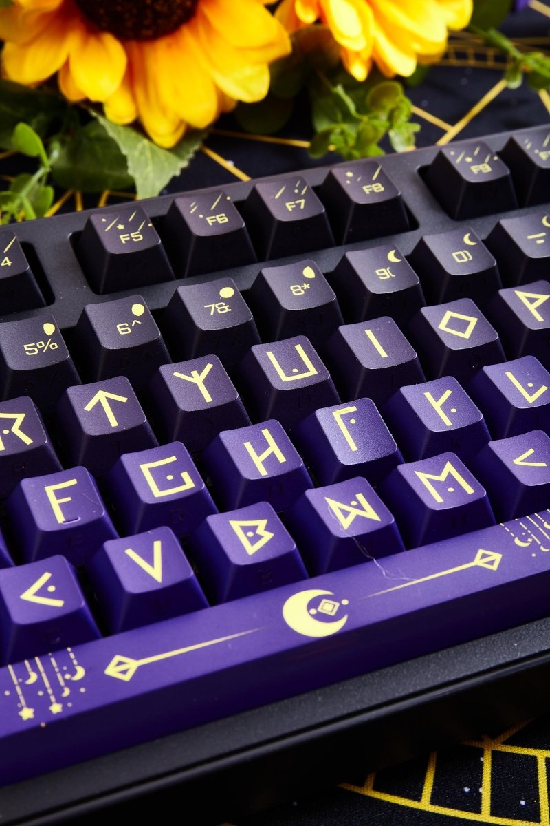 Purple Zodiac Theme Gradient Keycap Set