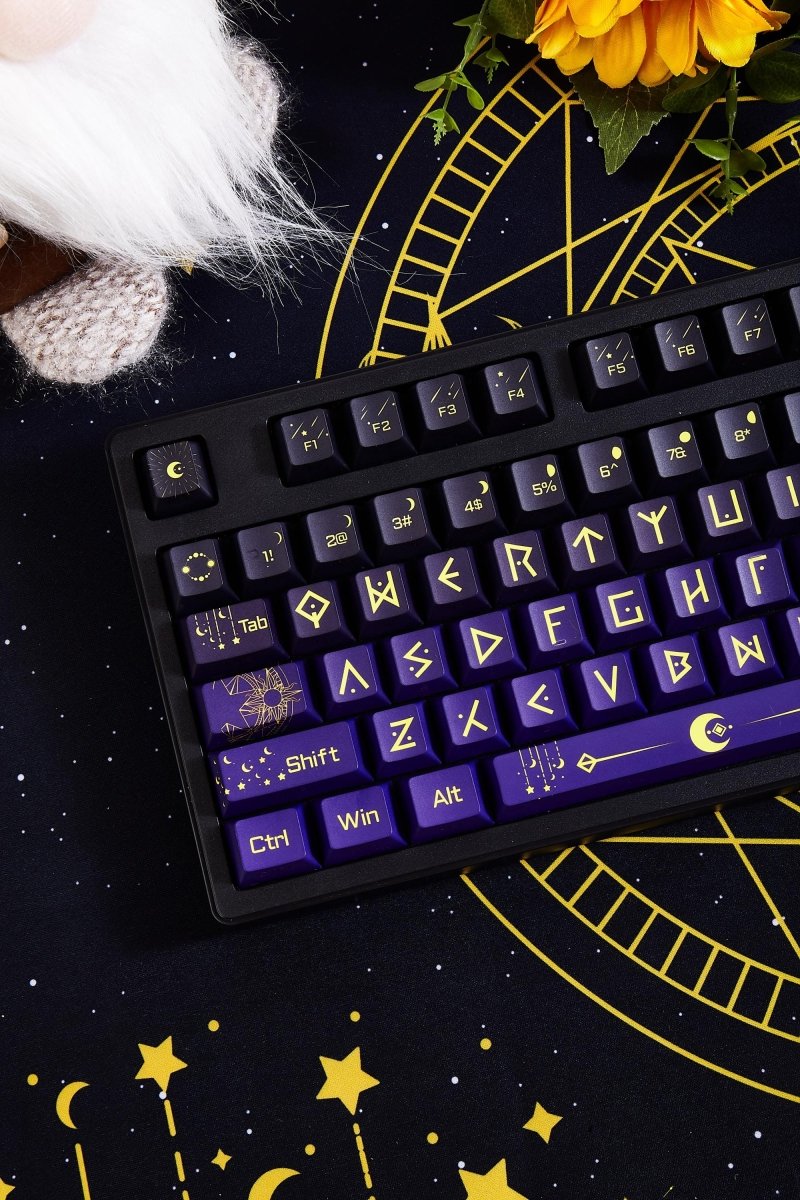 Purple Zodiac Theme Gradient Keycap Set