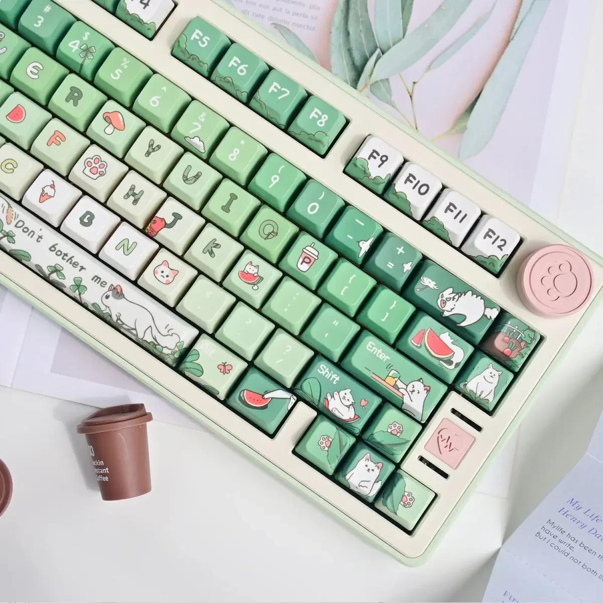 Spring Green Matcha Theme Artisan Keycap Set