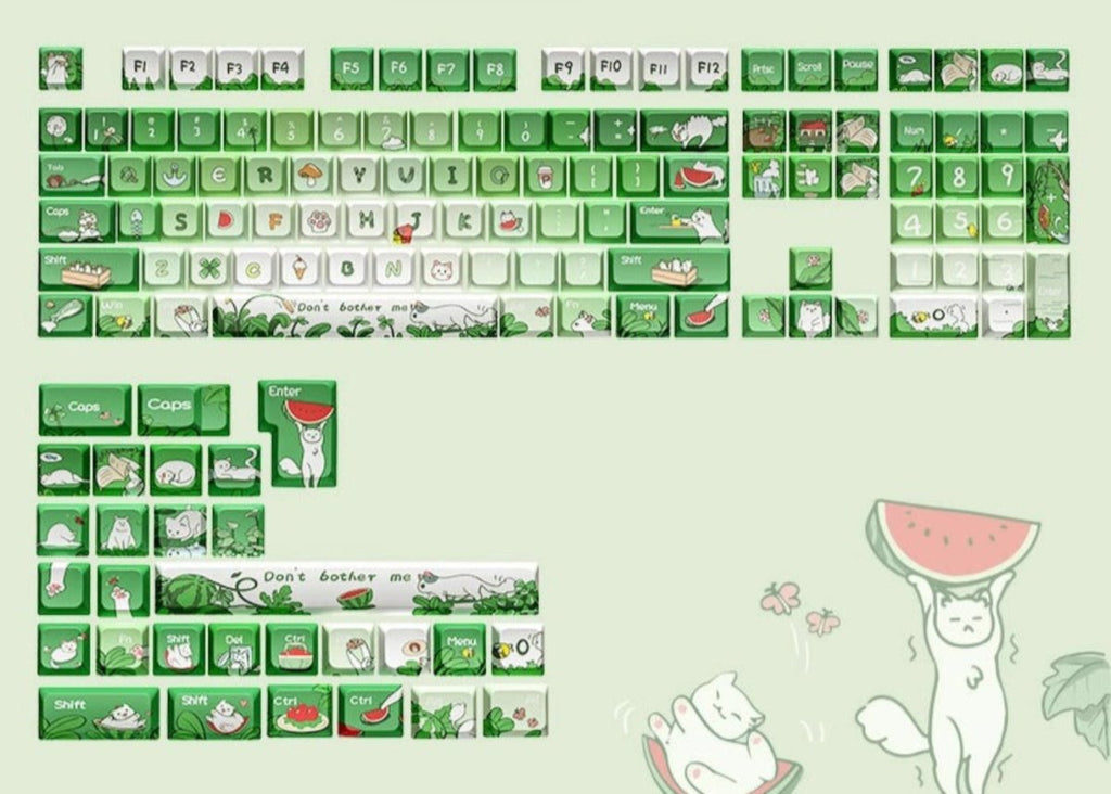 Spring Green Matcha Theme Artisan Keycap Set