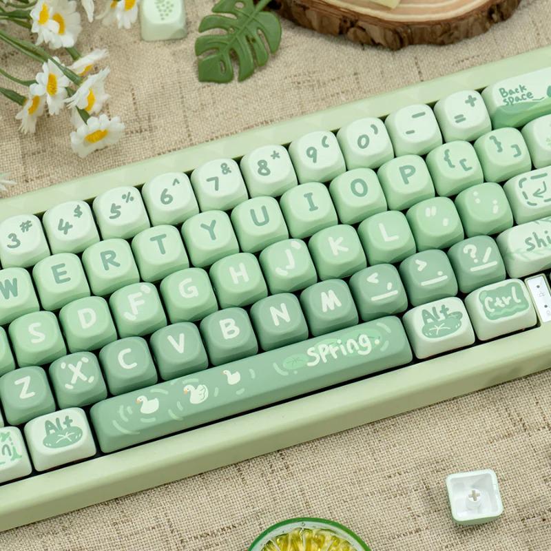 Spring Pastel Green Keycap Set - KeyArtisan®