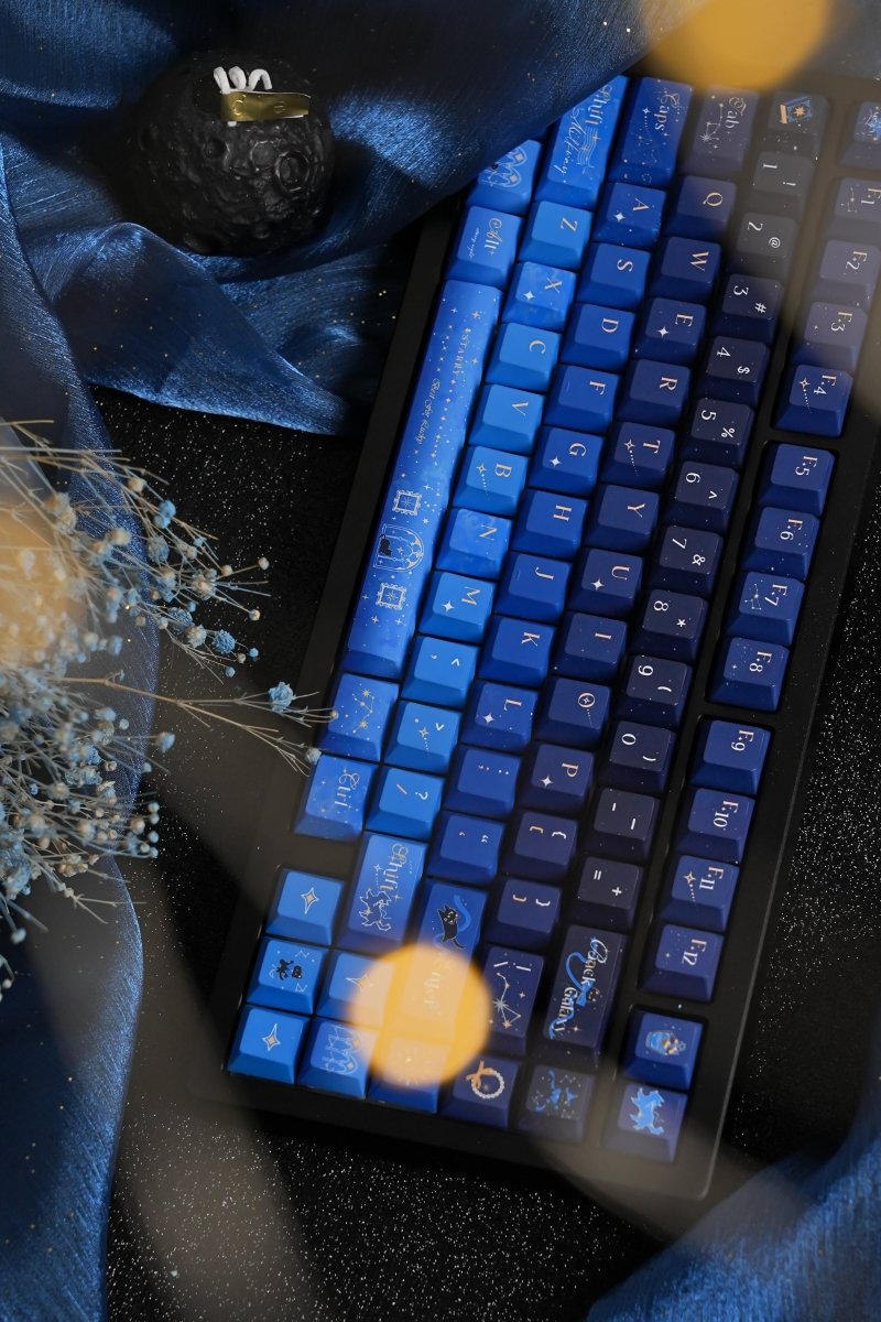 Starry Night Corridor - Themed Gradient Keycap Set