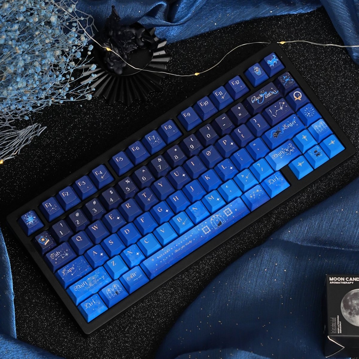 Starry Night Corridor - Themed Gradient Keycap Set