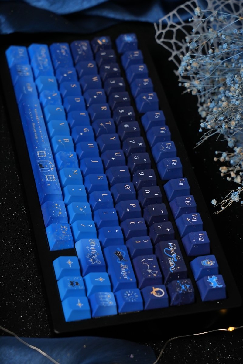 Starry Night Corridor - Themed Gradient Keycap Set