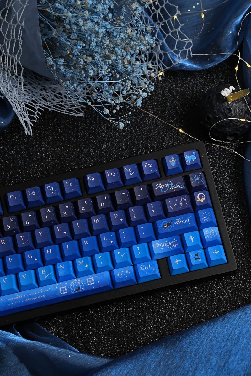 Starry Night Corridor - Themed Gradient Keycap Set