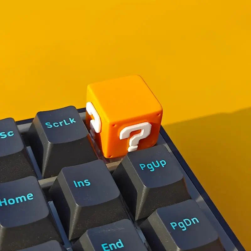 Super Mario Keycap – Light-Up Question Box & Coin Design