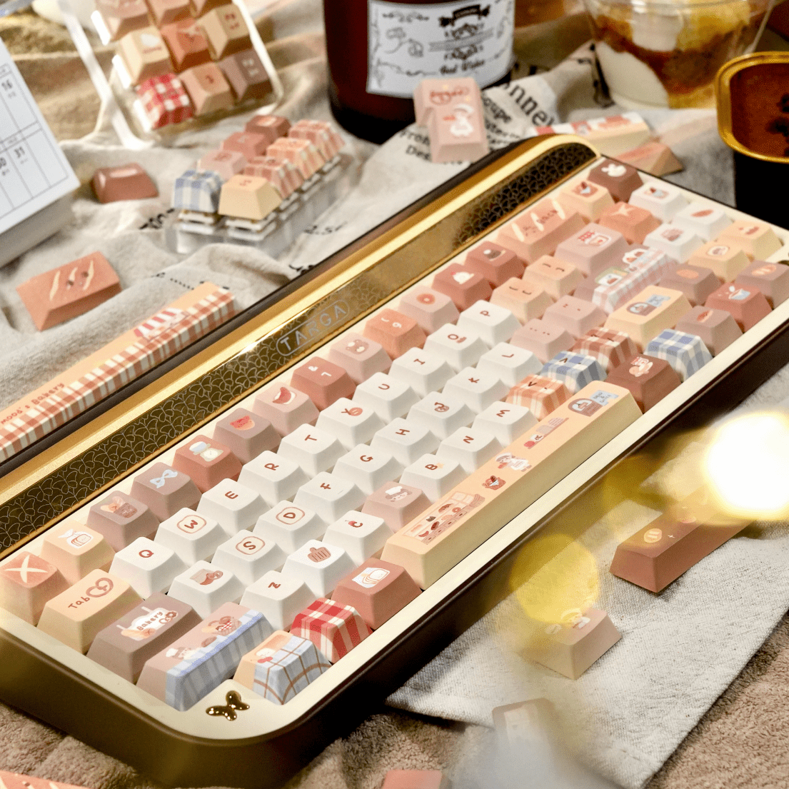 Toasted Bread - Themed Cute Cherry / MOA Profile PBT Keycap Set