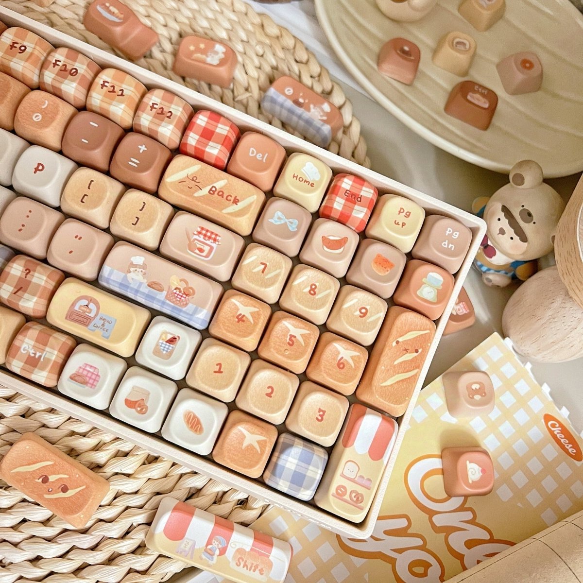Toasted Bread - Themed Cute Cherry / MOA Profile PBT Keycap Set