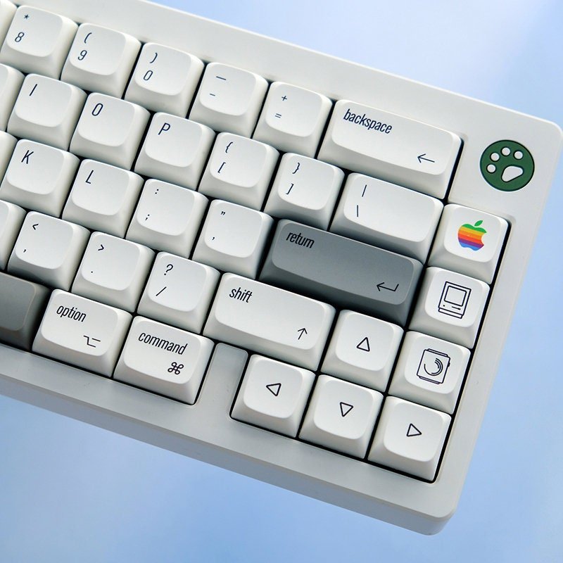 White Mac Theme Simple XDA PBT Keycap Set