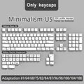 White Minimalism Theme PBT XDA Keycap Set